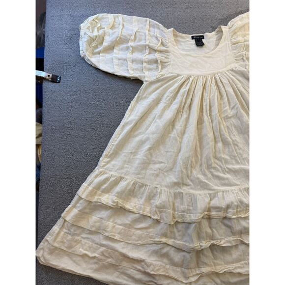 Etoile Isabel Marant Women's Size 1Cream Cotton Blend Ruffle Puff Sleeve Top - Picture 14 of 15